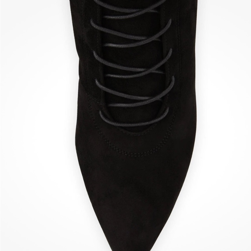 Stuart Weitzman Black Over the Knee Lace-Up Boots - Picture 4 of 8
